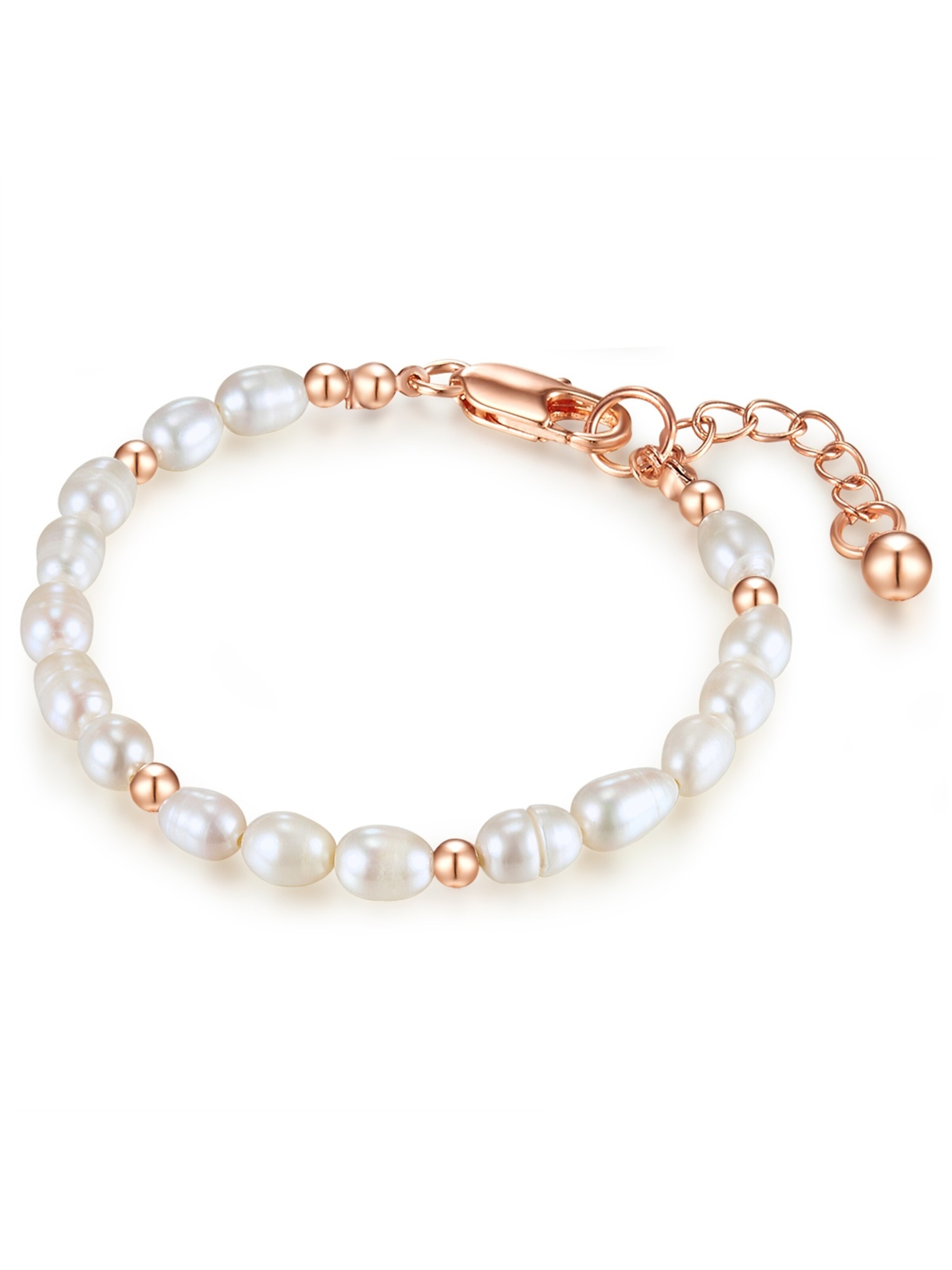 Braccialetto di Lulu & Jane in bianco: frontale