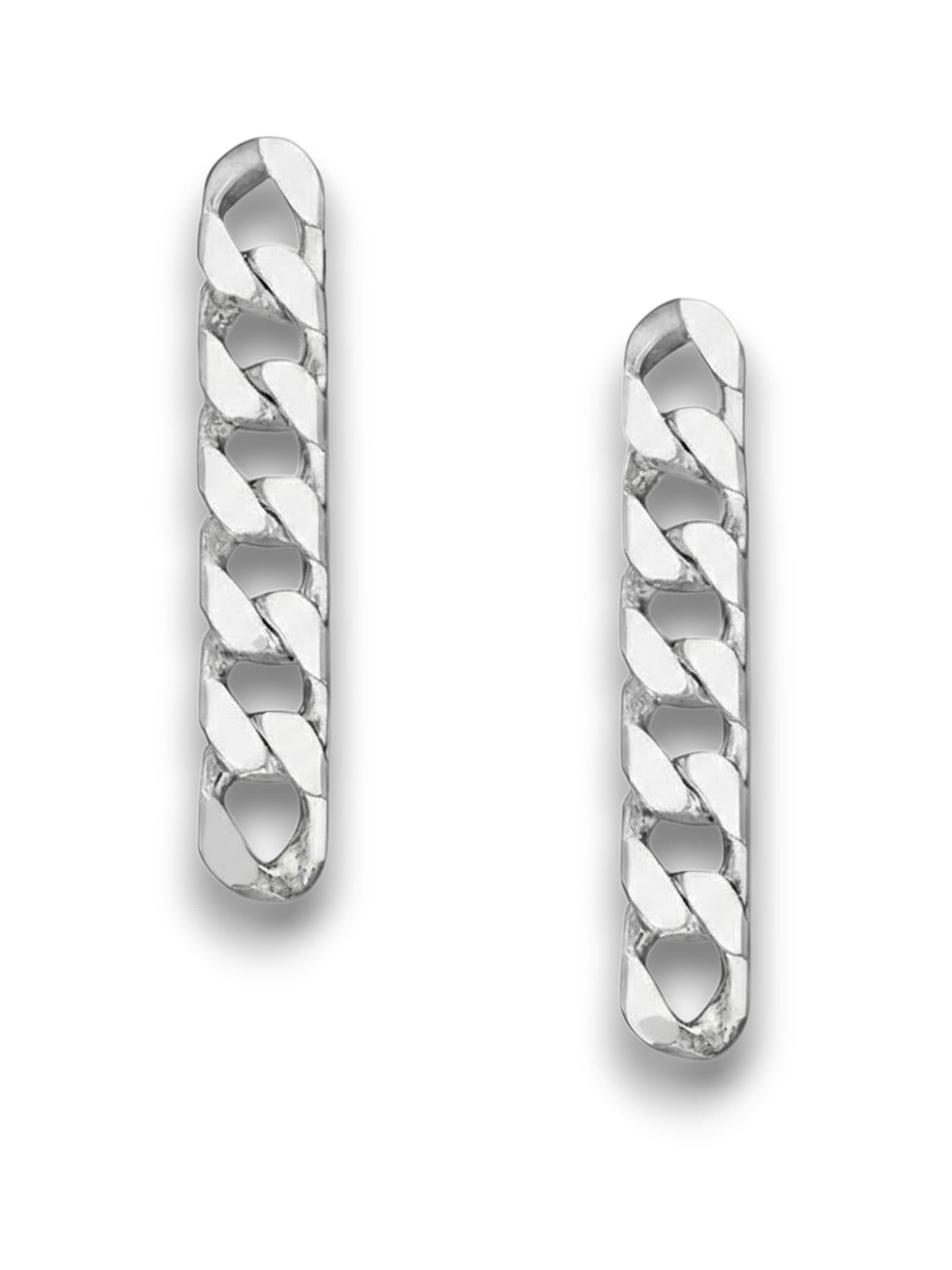 La Moda Me Earrings 'Braided' in Silver: front
