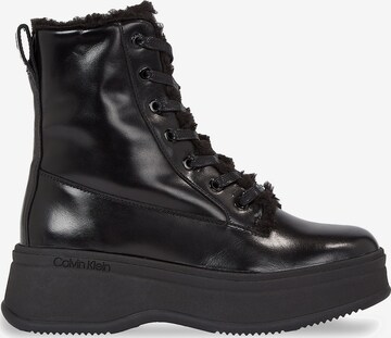 Calvin Klein Lace-Up Boots in Black