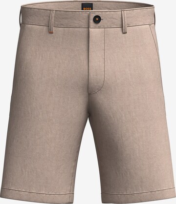 BOSS Orange Slim fit Pants in Brown: front