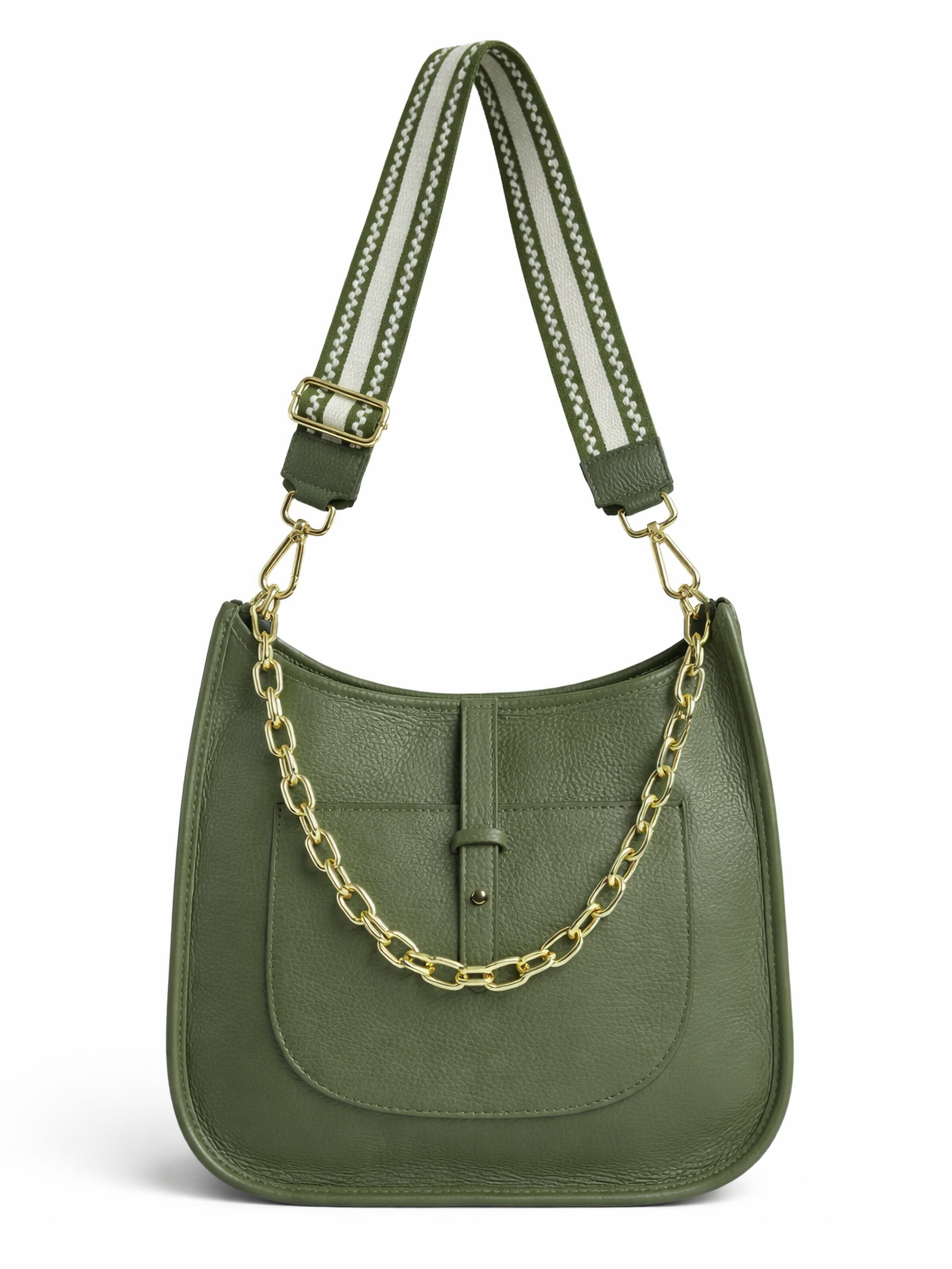 COLLEZIONE ALESSANDRO Shoulder Bag 'München' in Green: front