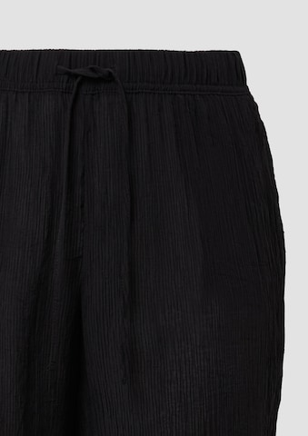 Wide Leg Pantalon QS en noir
