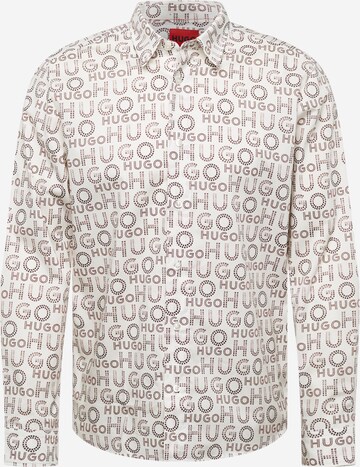 HUGO Button Up Shirt 'Emero' in White: front