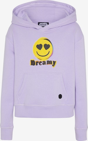 emoji Sweatshirt in Lila: predná strana