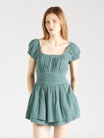 HOLLISTER Šaty – zelená: přední strana