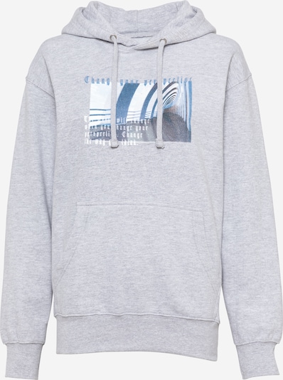 Daisy Street Sweat-shirt 'JOSIE' en bleu / gris chiné / blanc, Vue avec produit