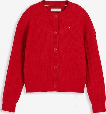 TOMMY HILFIGER Knit cardigan in Red: front