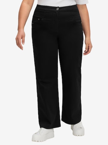 SHEEGOWide Leg/ Široke nogavice Traperice 'Anne' - crna boja: prednji dio