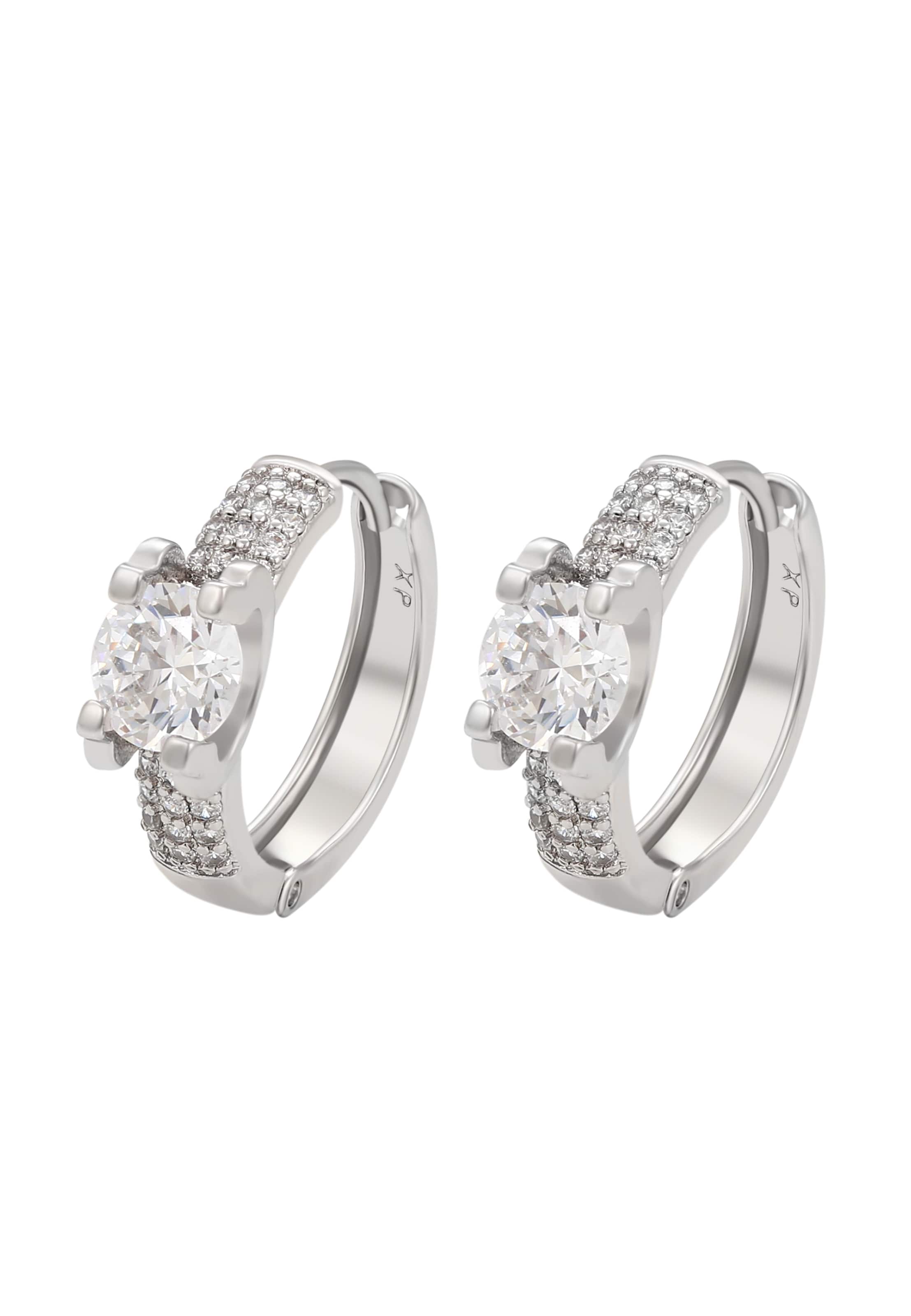 Boucles d'oreilles faina en argent : devant