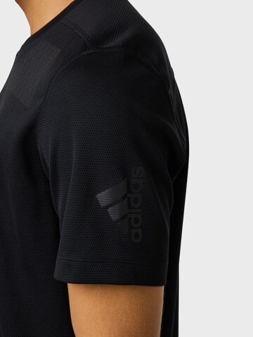 ADIDAS SPORTSWEAR Performance Shirt 'Workout Front Rack Impact Print' in Black