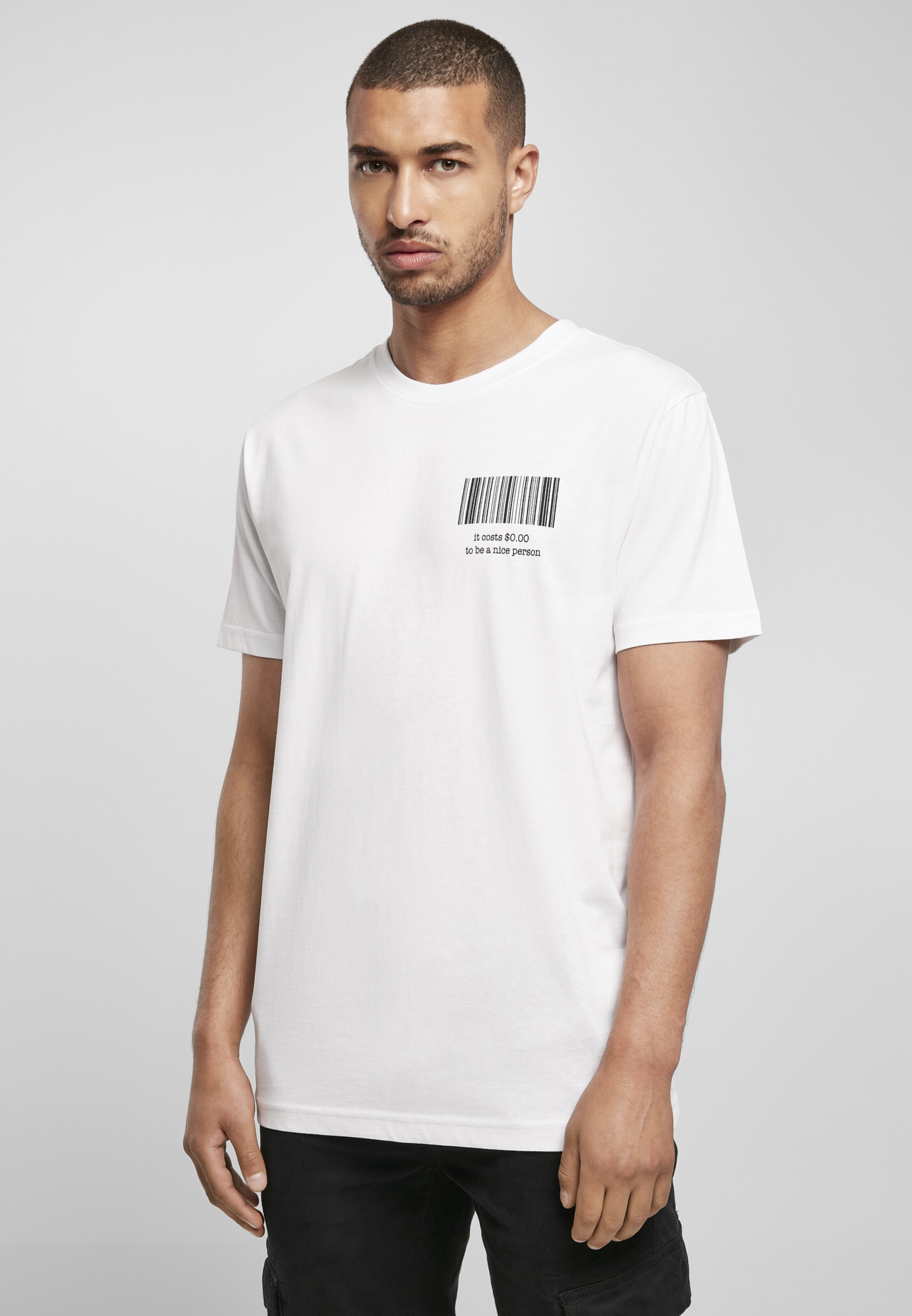 Mister Tee Shirt Nice Person in White ABOUT YOU