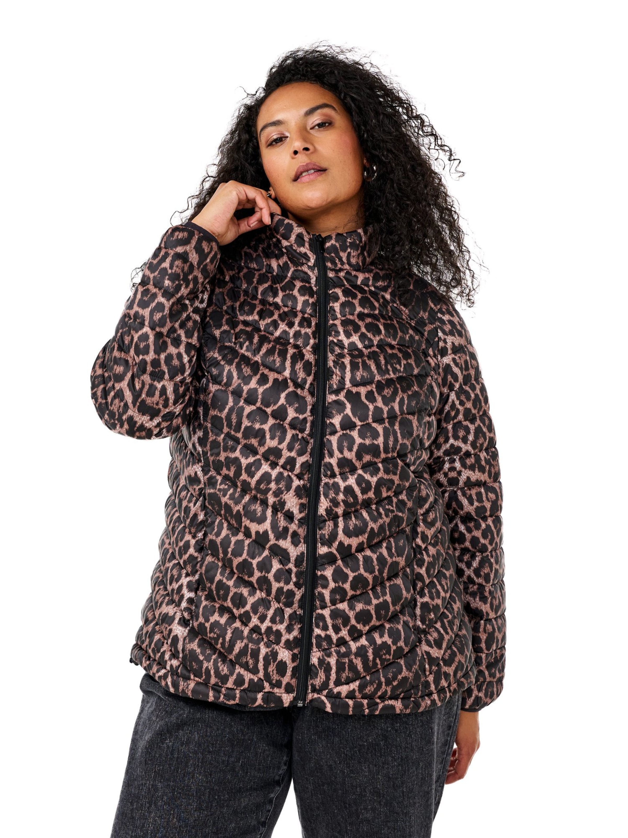 Zizzi Übergangsjacke 'Casally' in Braun: Vorderseite