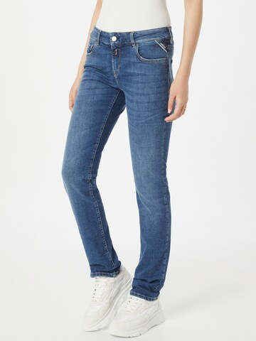 REPLAY Slimfit Jeans 'FAABY' in Blauw: voorkant