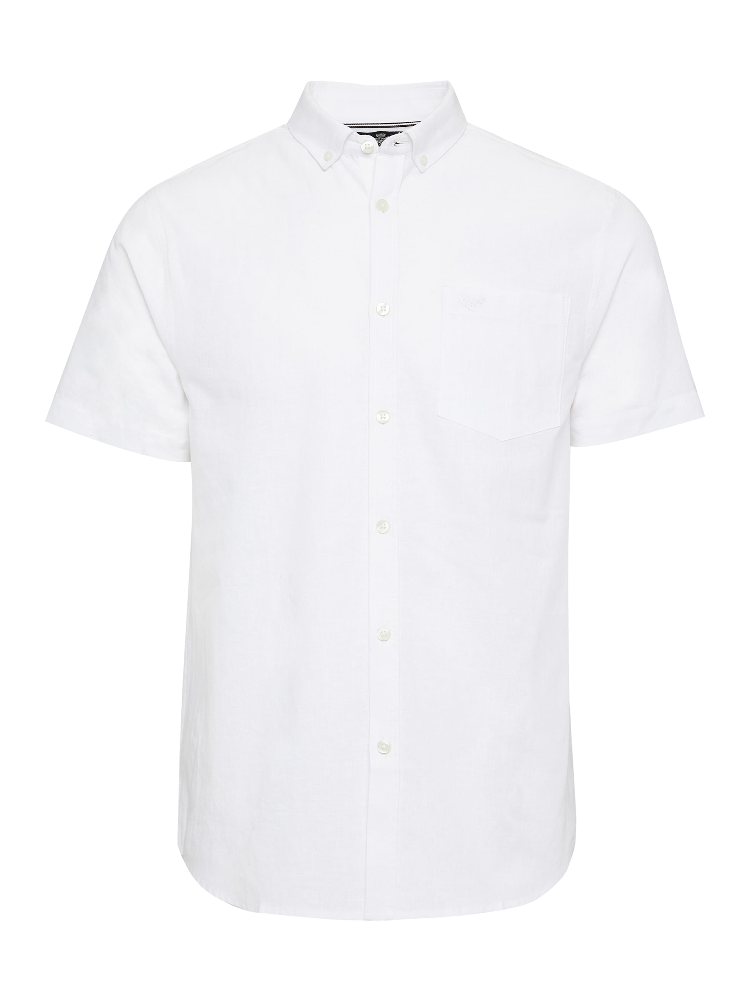 Threadbare Button Up Shirt 'Dragon' in White: front