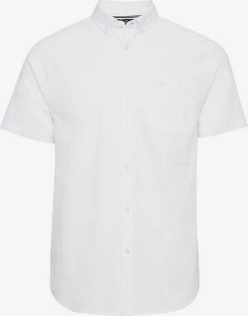 Coupe regular Chemise 'Dragon' Threadbare en blanc : devant