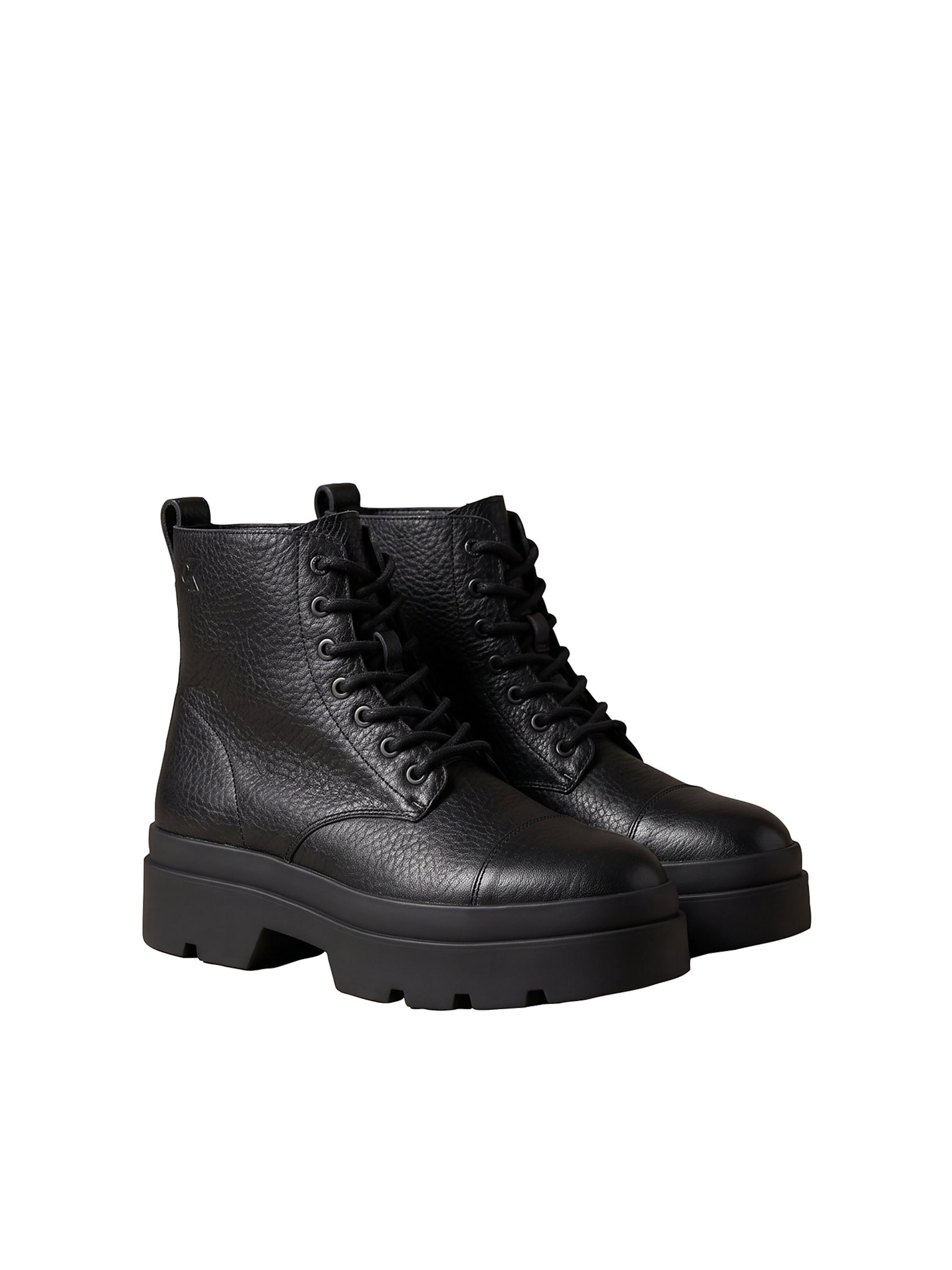 Calvin Klein Lace-Up Boots in Black