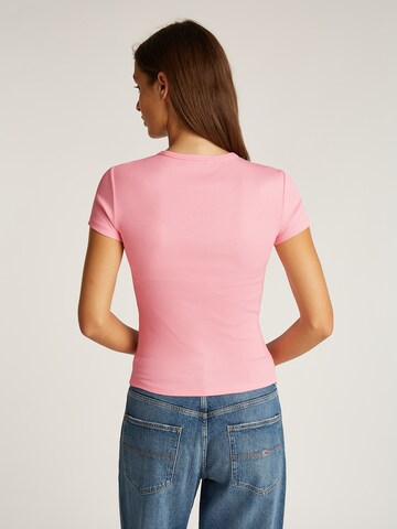 Tommy Jeans Majica 'ESSENTIAL' | roza barva