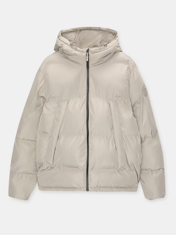 Pull&Bear Winter jacket in Beige: front