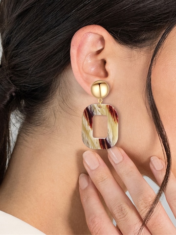 Boucles d'oreilles Lulu & Jane en or : devant