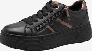 Baskets basses Tamaris en noir : devant