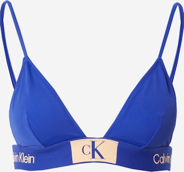 Calvin Klein Swimwear Τρίγωνο Τοπ μπικίνι σε μπλε: μπροστά