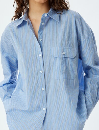 Koton Bluse in hellblau / offwhite, Produktansicht