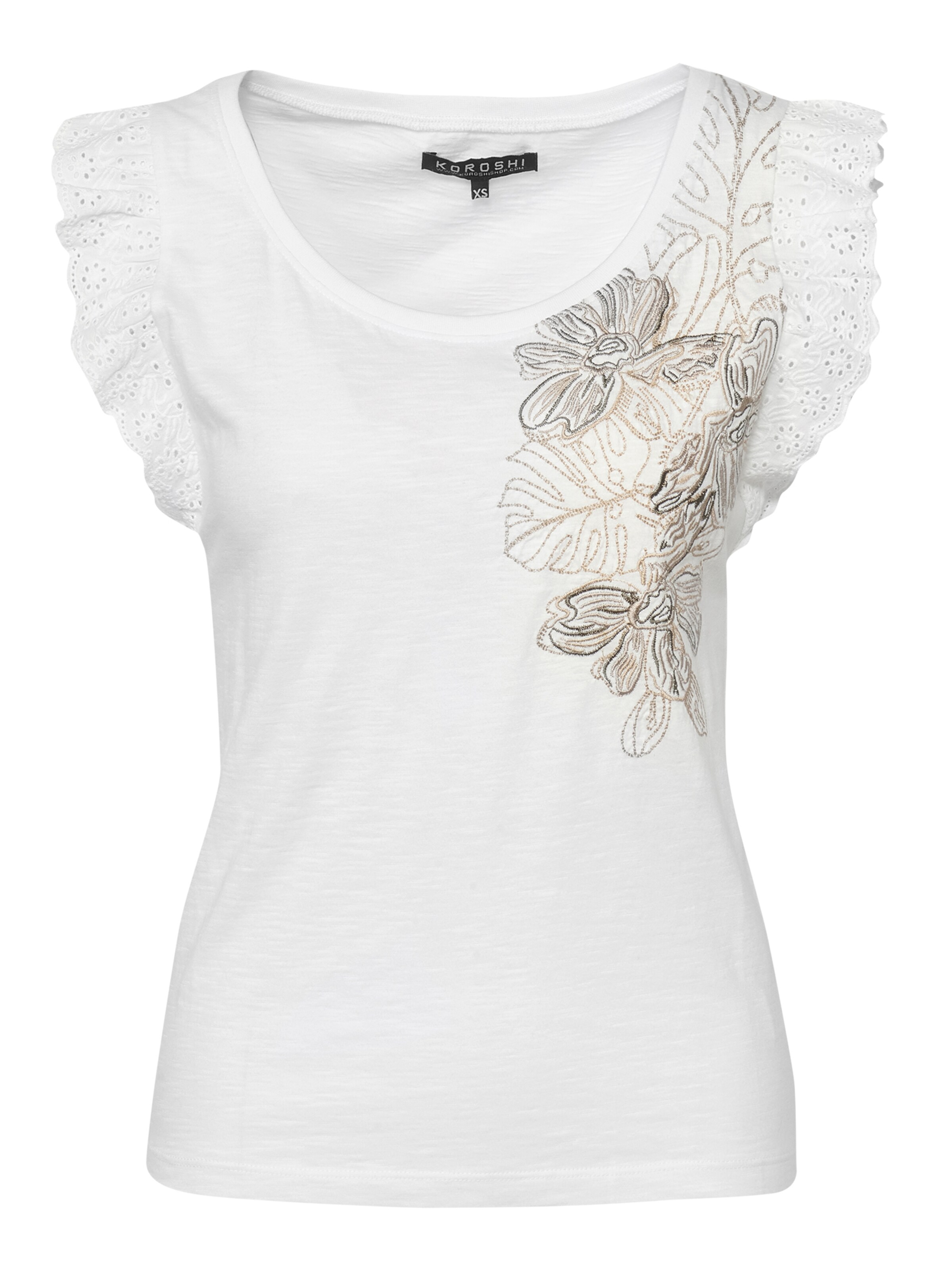 KOROSHI Shirt in Wit: voorkant