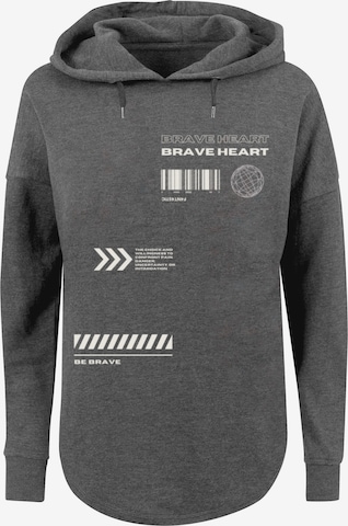 F4NT4STIC Sweatshirt 'Brave Heart' in Grijs: voorkant