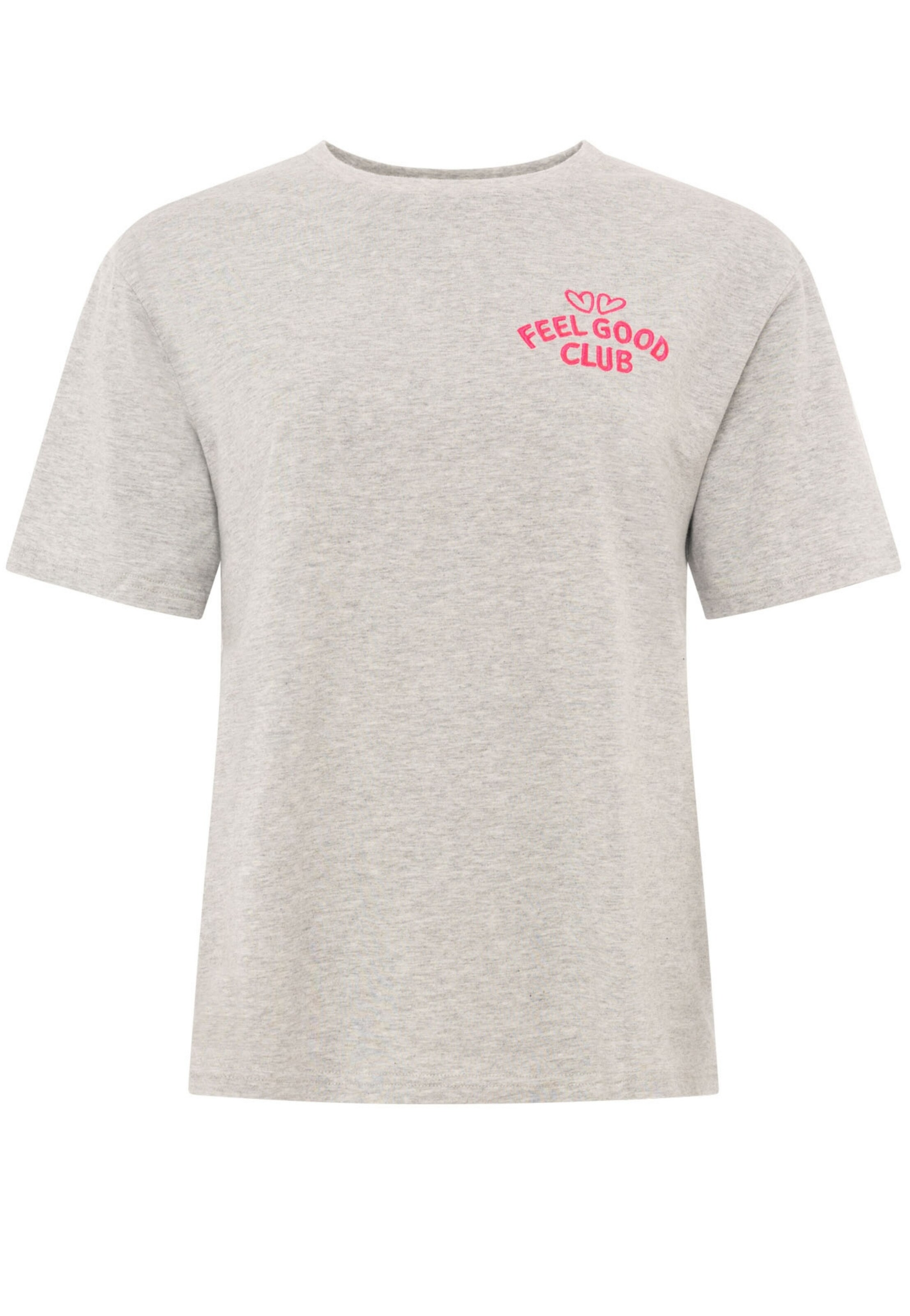 T-shirt Zwillingsherz en gris : devant
