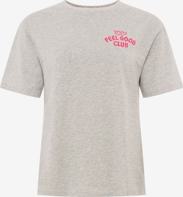 T-shirt Zwillingsherz en gris : devant