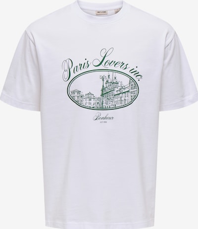 Marškinėliai 'Fred Elegants' iš Only & Sons, spalva – žalia / balta, Prekių apžvalga