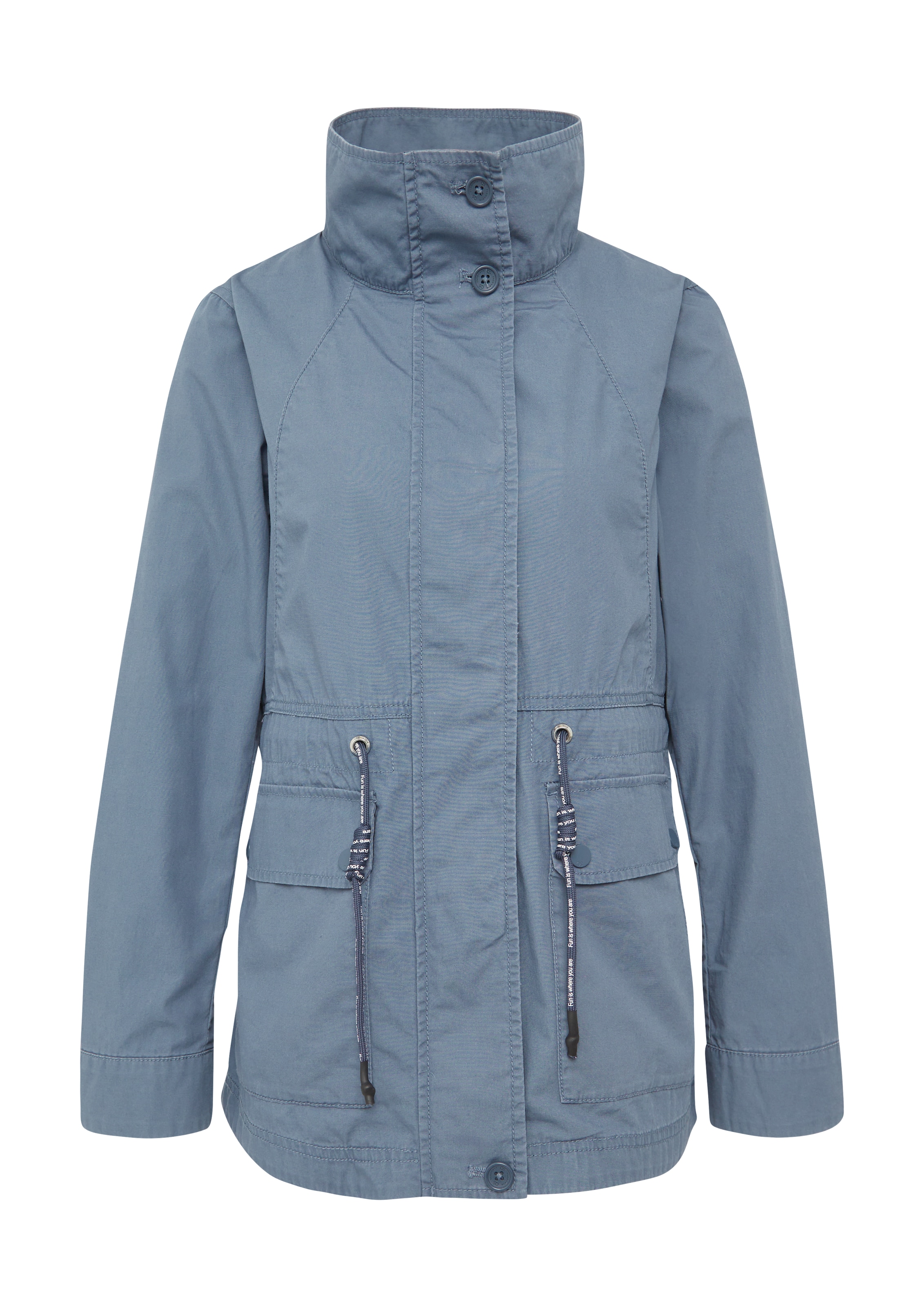 QS Tussenparka in Blauw: voorkant
