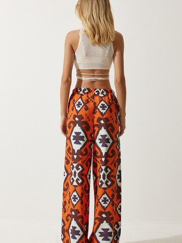 Happiness İstanbul Široke hlačnice Hlače | oranžna barva