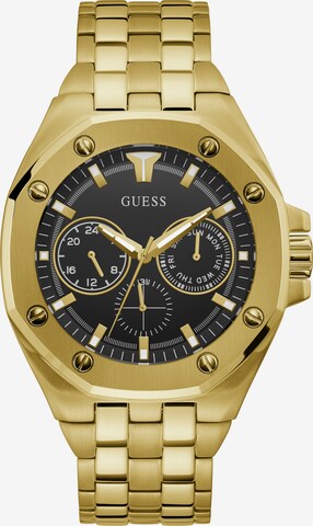 GUESS Analog Watch ' TOP GUN ' in Gold: front