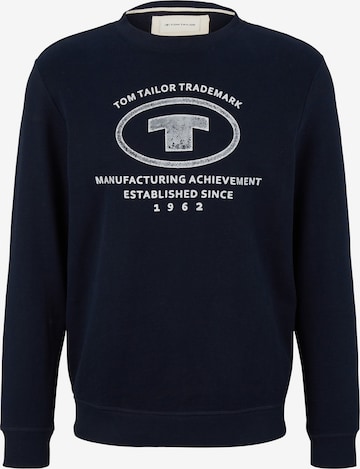 Sweat-shirt TOM TAILOR en bleu : devant