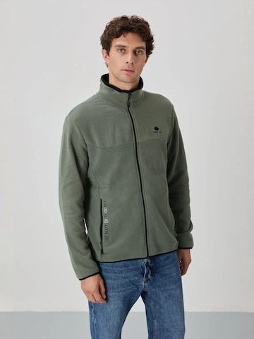 Giacca di pile di Tommy Life in verde: frontale