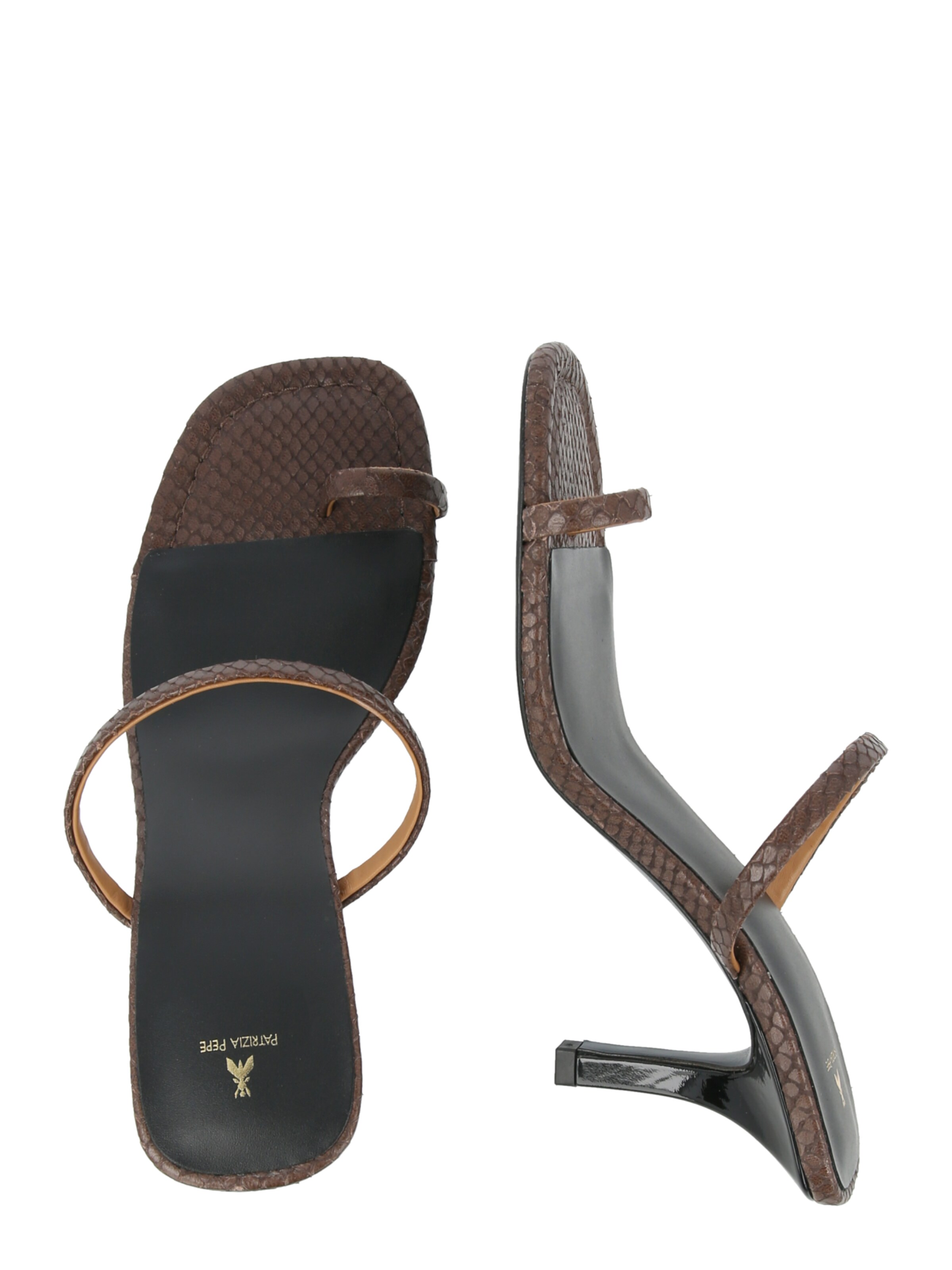 PATRIZIA PEPE T-Bar Sandals in Brown
