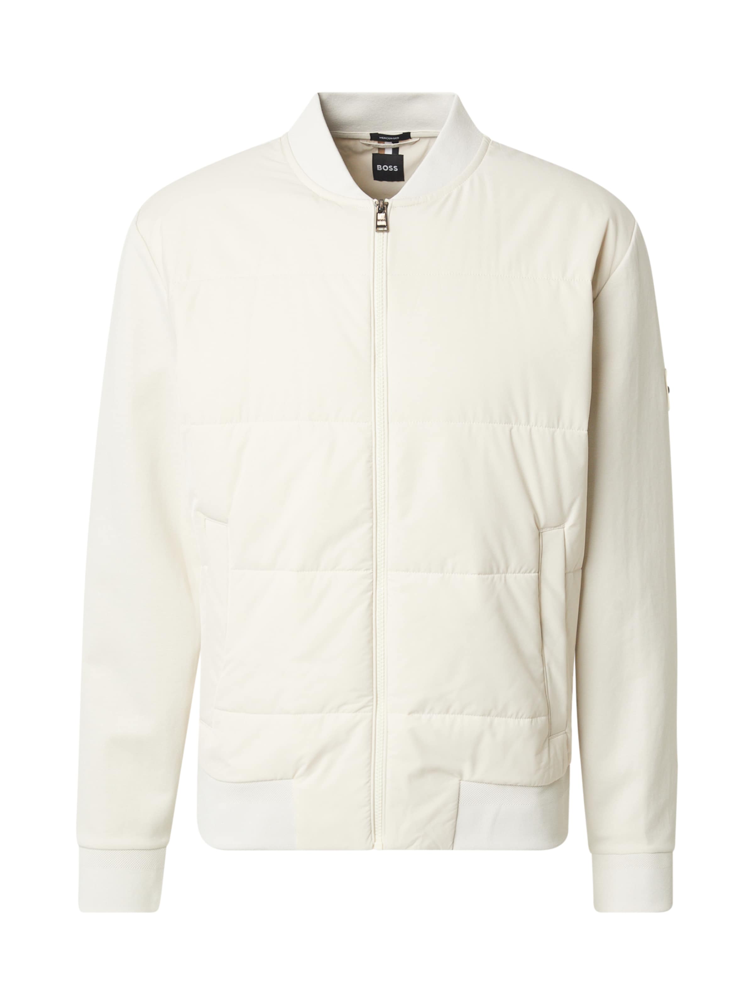 BOSS Välikausitakki 'Skiles 100' värissä valkoinen: etupuoli