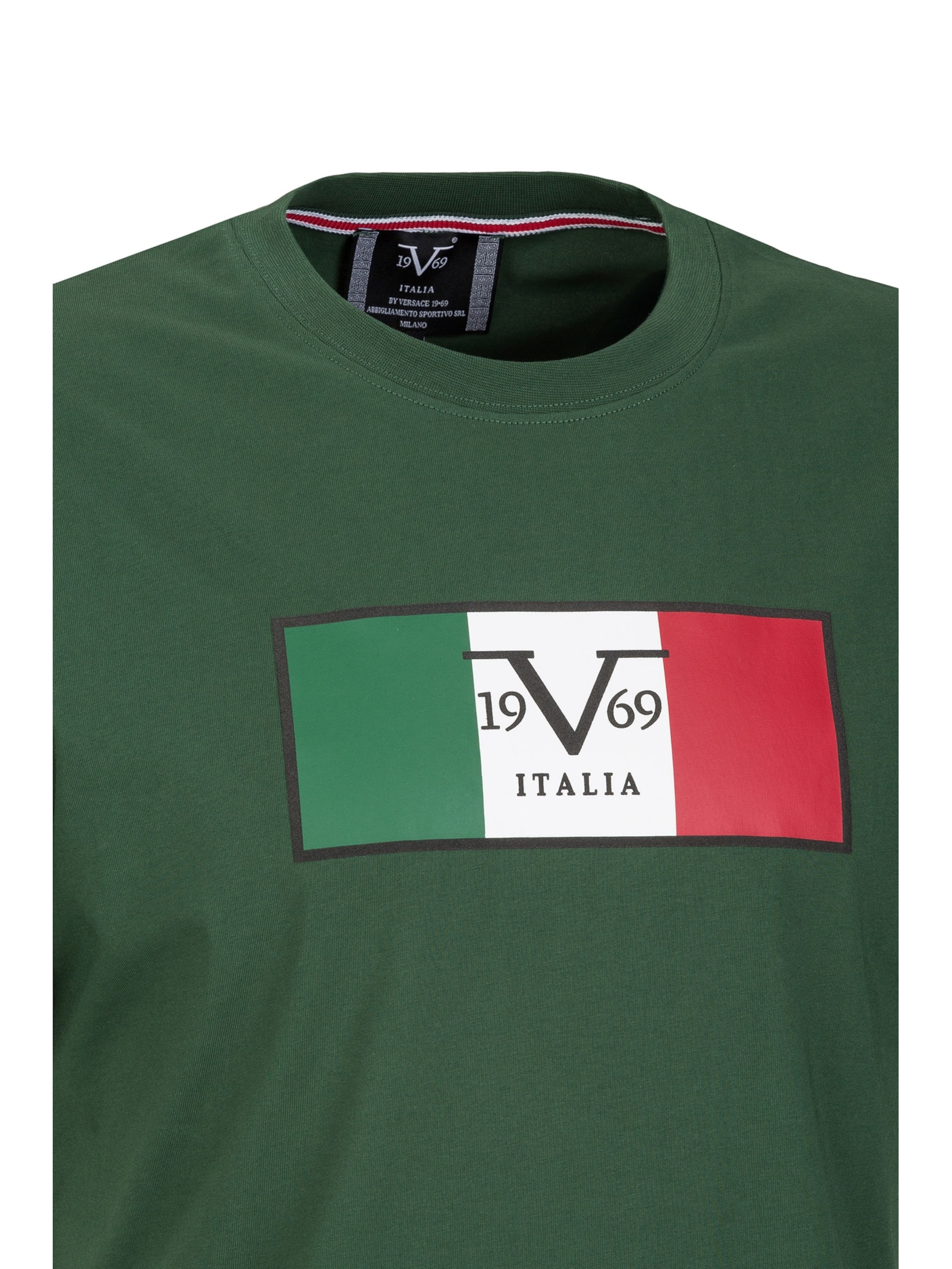 19V69 ITALIA Tričko 'Rafael Carrier 5' - Zelená