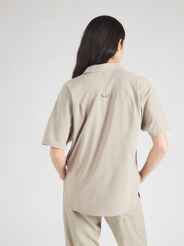 JACK WOLFSKIN Athletic button up shirt 'Sierra Quest' in Grey