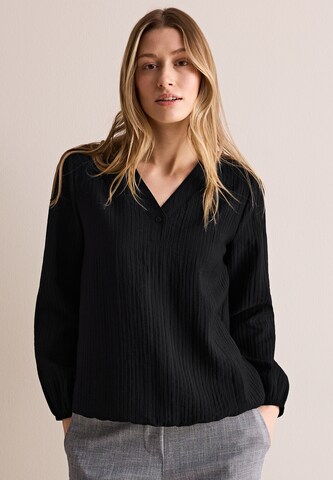 CECIL Strukturtunika in Schwarz: Vorderseite