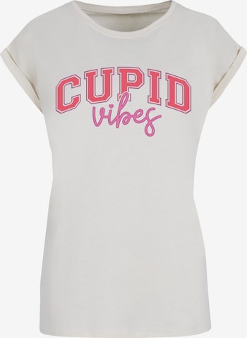 F4NT4STIC T-Shirt 'Cupid Vibes Valentinstag Amor' in Beige: Vorderseite