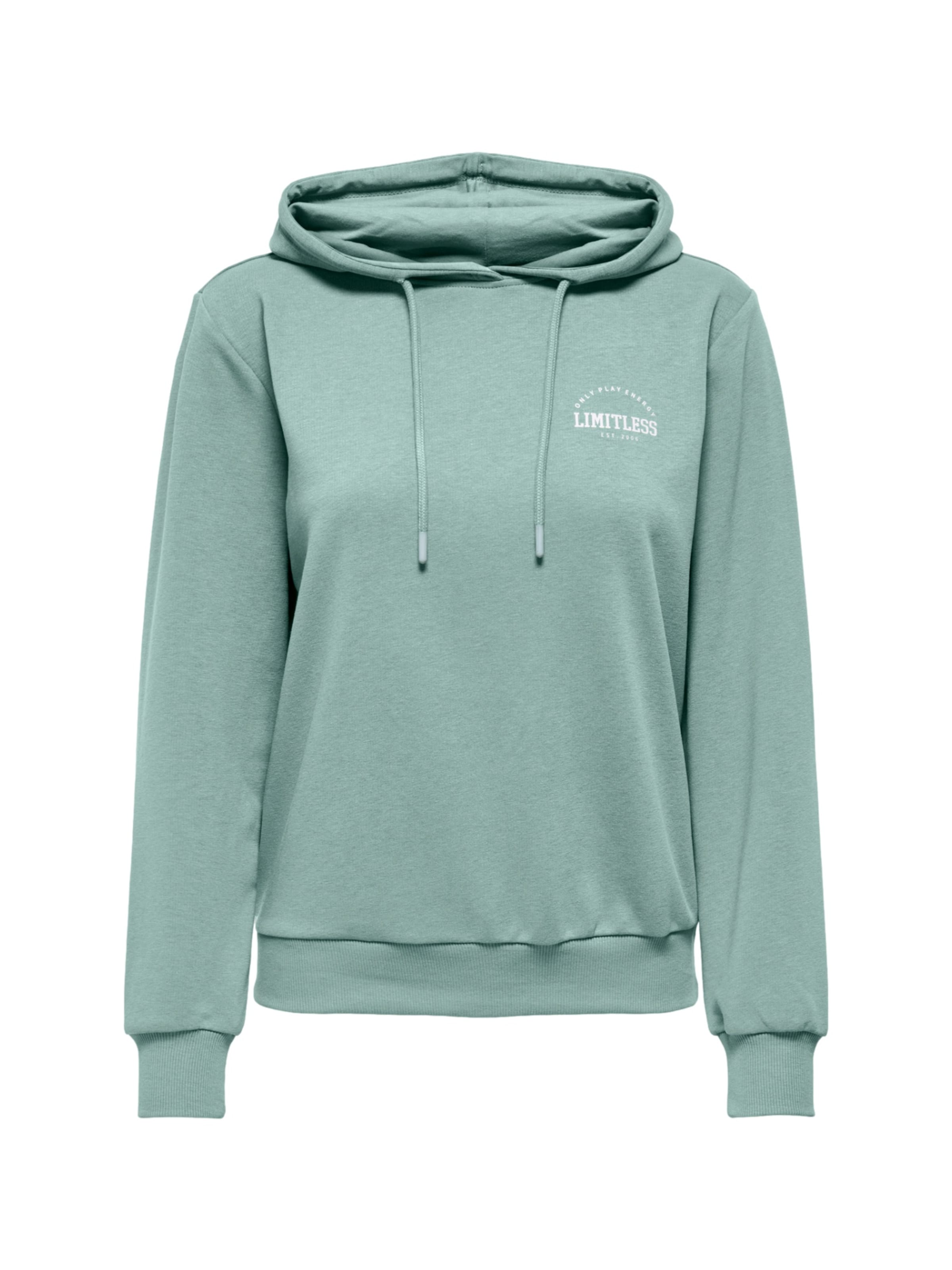 Felpa 'Cava Life' di ONLY PLAY in verde: frontale