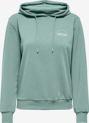 Felpa 'Cava Life' di ONLY PLAY in verde: frontale