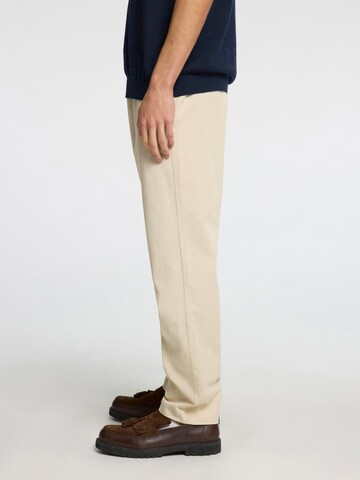 SELECTED HOMME Tapered Trousers in Beige