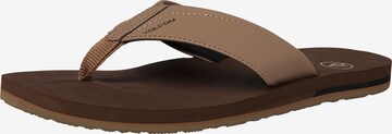 Volcom Teenslippers 'Victor' in Bruin: voorkant