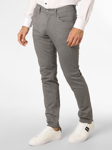 BRAX Slim fit Pants 'Chuck' in Grey: front
