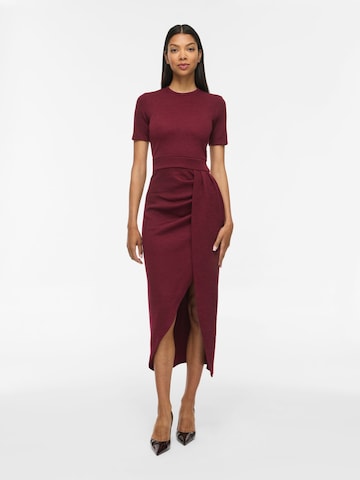 VILA - Vestido de punto 'VIRaffi' en rojo