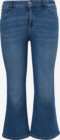 TRIANGLE Flared Jeans in Blauw: voorkant