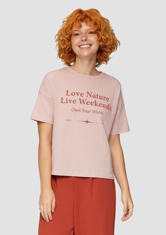 T-shirt QS en rose : devant
